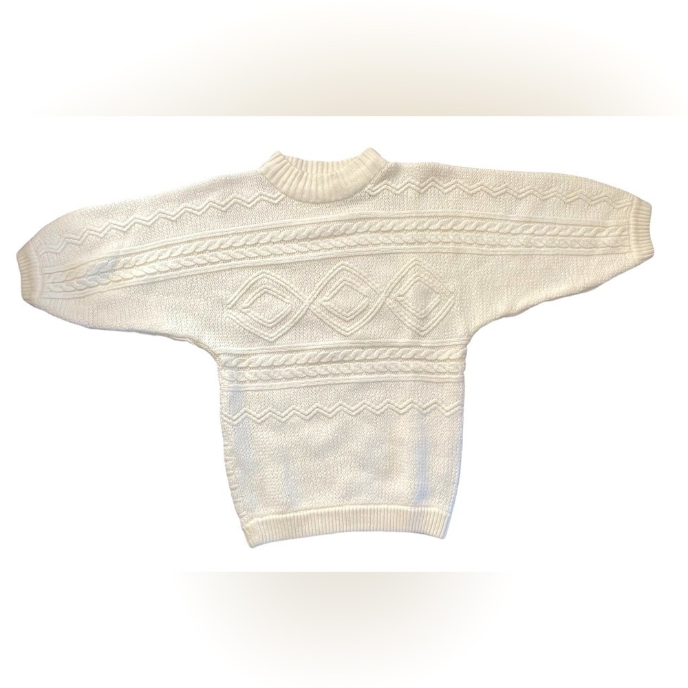 Amazing Vintage 80’s Christina sweater. Cream, poofy sleeves, 3/4 length…